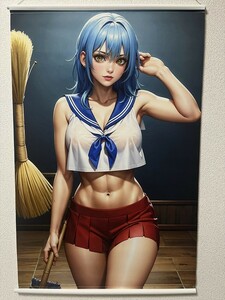 TW05 B2 タペストリー ダブルスエード 組立不要 イラスト アート グラビア かわいい 美女 女の子 巨乳 美乳 爆乳 下着 制服 水着