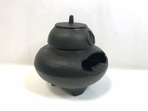 ★1円スタート【経年保管品】茶釜 茶道具 風炉釜 骨董品 アンティーク 金属工芸 インテリア 詳細不明 現状品★003652