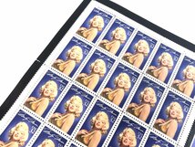 ★1スタ【未使用保管品】マリリンモンロー（LEGENDS of HOLLYWOOD：MARILYN MONROE）アメリカ切手 記念 32C×20枚×2シート★003738_画像2