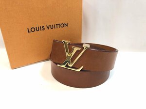 ★LOUIS VUITTON ルイヴィトン サンチュール イニシアル ベルト LB0064 95/38 レザー ブラウン系★003713