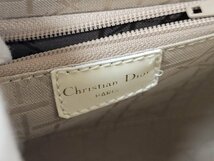 ★ディオール　Christian Dior　がま口バッグ　2wayバッグ　トップハンドル　ゴールド金具　エナメル　ベージュ系　中古★003766_画像9