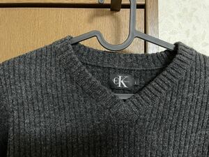 Calvin Klein, sweater, thick, sweater knitted black knitted sweater wool Calvin Klein 