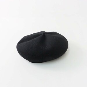 美品 マチュアーハ mature ha beret top gather big ウール ベレー帽 F/ブラック かぐれ購入【2400013763981】