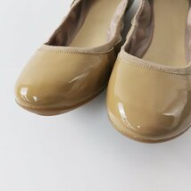 コールハーン Cole Haan ASHLYN BALLET 2 パテント ギャザーバレエシューズ バックリボン 7.5B(24.5cm)ベージュ【2400030060391】_画像6