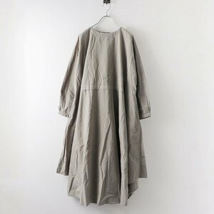 ネストローブ nest Robe コットンラミーテールフレアワンピース F/グレー ワイド【2400013764063】