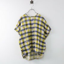 マーブルシュッド marble SUD ハンモックCHECK ブラウス/イエロー トップス【2400013746472】_画像1