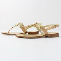 美品 カプリ Capri ヒトデモチーフトングサンダル 36/ベージュ 靴 くつ ストーン 【2400013763615】_画像5