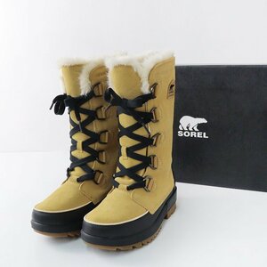 極美品 ソレル SOREL TIVOLI IV TALL BOOT ティボリ IV トールブーツ 7.5/ベージュ 24.5cm ウォータープルーフ 防水【2400013770507】