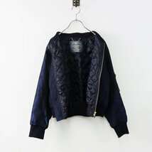 2020AW ジェーンマープル Jane Marple Memory ribbon Jacquard flight jacket リボンジャガード フライトジャケット M/紺【2400013772747】_画像5