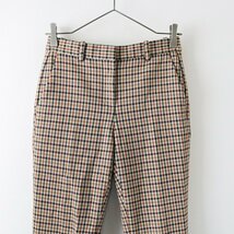 美品 セオリー Theory BISTRECH PLAID TAILORED TROUSER J クロップドパンツ XXO/ベージュ系 チェック【2400013775533】_画像3