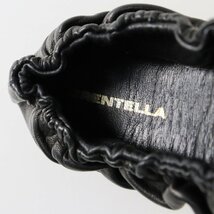 ブレンテッラ BRENTELLA ギャザー フラットパンプス 37.5/ブラック 靴【2400013779159】_画像7