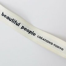 ビューティフルピープル beautiful people ロゴテープ ショルダーバッグ/オフホワイト 2way トートバッグ PVC【2400013775496】_画像9