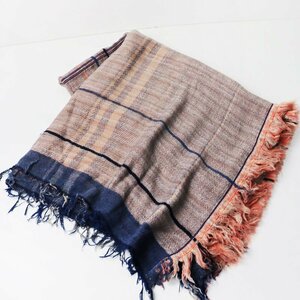 タマキイニメ tamaki niime Only one roots Shawl big オンリーワン ルーツショール ビッグ/ピンクネイビー 大判サイズ【2400013774116】