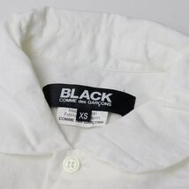 名作 ブラック コムデギャルソン BLACK COMME des GARCONS ラウンドカラー 切替 シャツ ブラウス XS/ホワイト AD2012【2400013777612】_画像7