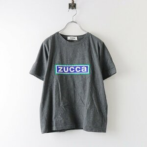 ズッカ ZUCCa ロゴ刺繍Tシャツ M/チャコールグレー カットソー 半袖 トップス【2400013781053】