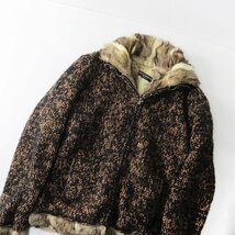 希少 イタリア製 ドルチェアンドガッバーナ DOLCE&GABBANA ビスカッチャ ファーニットブルゾン M/ブラウン系 ジャケット【2400013785198】_画像5