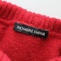 ノンブルアンペール NOMBRE IMPAIR ウール タートルネックニットプルオーバー F/レッド トップス【2400013778855】_画像7