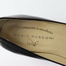 美品 ファビオルスコーニ FABIO RUSCONI レザープレーントゥパンプス 37/ブラック シューズ ラウンドトゥ 23.5-24.0cm【2400013776400】_画像9