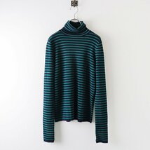 美品 2022AW L'Appartement アパルトモン Border Turtleneck Knit ボーダータートルネックニット F/ネイビー トップス【2400013774574】_画像1