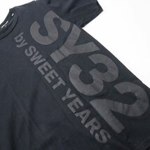 エスワイサーティスウィートイヤーズ SY32 by SWEET YEARS フロントプリント 半袖Tシャツ L/ブラック 黒 TEE【2400013785952】_画像5