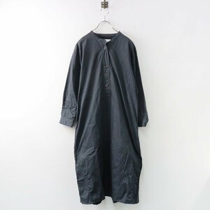 2022AW マーガレットハウエル MHL. MARGARET HOWELL SOFT DENSE COTTON ワンピース 2/チャコール ドレス カラーレス【2400013790215】