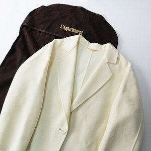 定価9.2万 2022AW アパルトモン リジエール L'Appartement Lisiere W Face Coat ダブルフェイスコート /アイボリー-.【2400013790758】