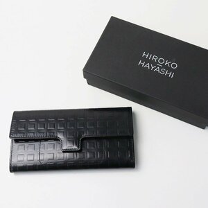 美品 2023AW ヒロコハヤシ HIROKO HAYASHI FONDENTE（フォンデンテ）薄型長財布/ブラック 黒【2400013788328】