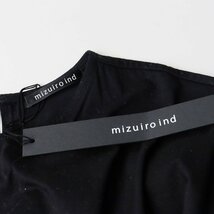 極美品 ミズイロインド mizuiro ind コットンフレアカットソーワンピース/ブラック ロング ドレス ワイド【2400013795425】_画像5