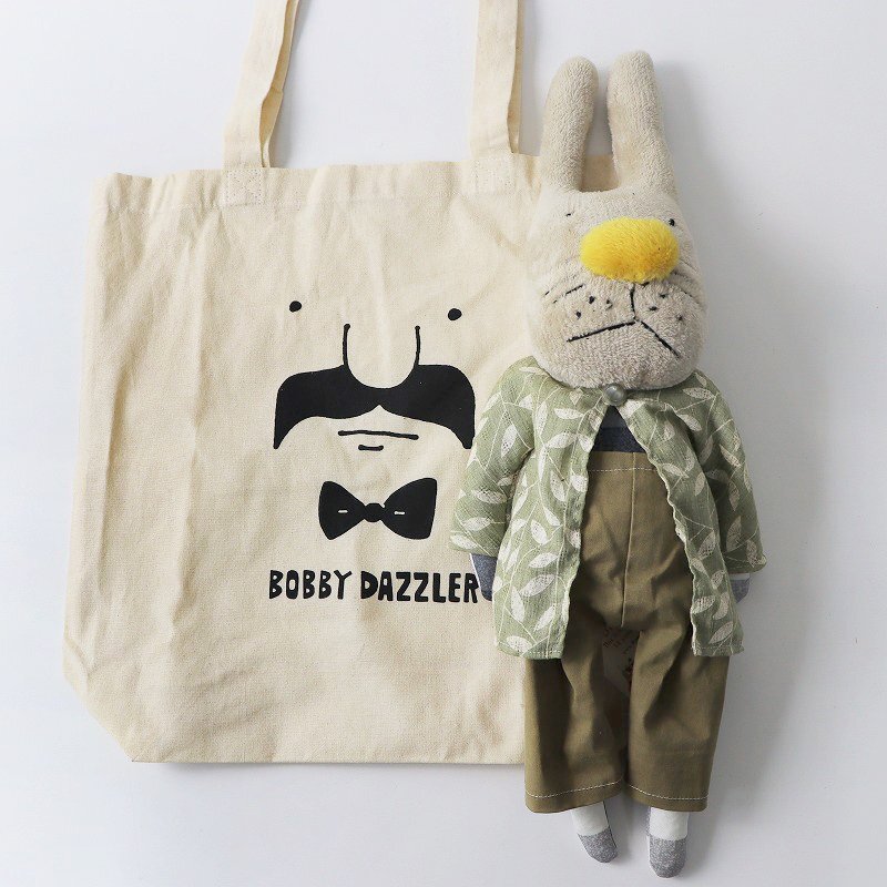 Good condition BOBBY DAZZLER rabbit one-of-a-kind stuffed animal/miscellaneous goods London beige with eco bag [2400013801249], residence, interior, handmade works, others