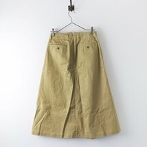 ハンドルーム HAND ROOM CHINO SKIRT スカート XS/ベージュ ボトムス チノ ロング フレア コットン タック Aライン【2400013799249】_画像2