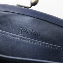 美品 ゲンテン genten パイソン レザー がま口 財布/ブルー コインケース【2400013801386】_画像8