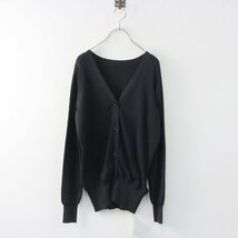 未使用 アパルトモン L'Appartement Silk CTN 2Way C/D シルクコットン 2WAYカーディガン/ブラック トップス【2400013801591】_画像1