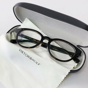 ヴィクター＆ロルフ VIKTOR&ROLF 70-0106 50□19-140 眼鏡/ブラック ダークブラウン メガネ 度入り フレーム【2400013798792】