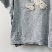 アトリエドゥサボン ltelier du savon フラワーモチーフ半袖カットソー F/グレー トップス Tシャツ プルオーバー【2400013805056】_画像4