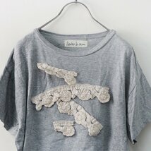 アトリエドゥサボン ltelier du savon フラワーモチーフ半袖カットソー F/グレー トップス Tシャツ プルオーバー【2400013805056】_画像3