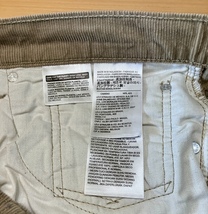 Levi'sリーバイス511ストレッチコーデュロイパンツ34-32ベージュ_画像4