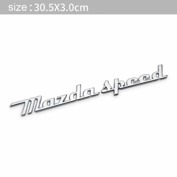 MAZDA SPEED (マツダスピード) 3D シルバー メタル レトロ エンブレム CX3 CX5 CX8 RX7 デミオ