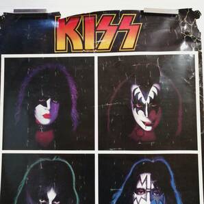 KISS 当時物 Q① キッス 初期 大判 ポスター グッズ ジーンシモンズ ポールスタンレーの画像2