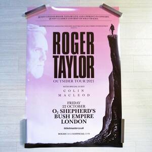 ロジャー・テイラー V⑨ ロンドン公演 告知ポスター TOUR 2021 QUEEN Roger Taylor 美品 グッズ