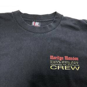 激レア 90s Marilyn manson Tシャツ ツアー クルー XL )検 バンド ニルヴァーナ マリリン マンソン ヴィンテージ レッチリ ピンク フロイドの画像1