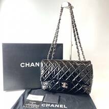 シャネル CHANEL レディース ココマーク エナメル デカ マトラッセ ターンロック_画像1