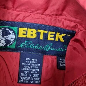 19．エディーバウアー EBTEK 90s ヴィンテージ ベンチレーション ナイロン ジャケット ジャンパー ブルゾン メンズM 赤y107の画像3