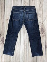 17．DENIME 赤耳 ドゥニーム ボタンフライ セルビッチ デニム パンツ ジーンズ アメカジ ワーク メンズL相当 インディゴy202_画像2