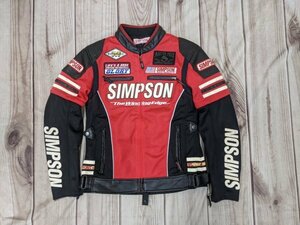 11．SIMPSON シンプソン デカロゴ デタッチャブル メッシュ レーシング ジャケット バイカー ブルゾン バイク ウェア レディースMy106