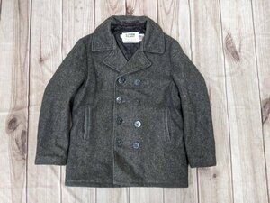 4．USA製 SCHOTT ヴィンテージ ショット 740N ヘビーオンス メルトン ピーコート ピージャケット PEA JACKET メンズ40 グレーz109