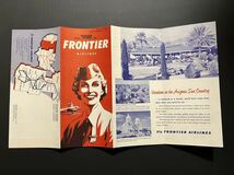 FRONTIER. AIRLINES. タイムテーブル　１９５７年頃_画像4