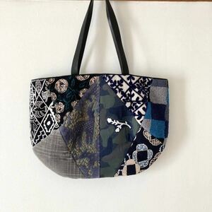 未使用 mina perhonen ミナペルホネン pala bag パラバッグ dark mix piece ピースバッグ tambourine rosy forest tile symphony yula 限定