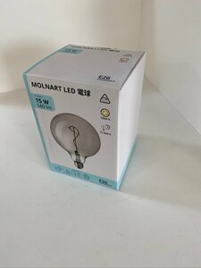 ランプを個性的に IKEA MOLNART LED 電球 E26 グレークリアガラス LED2029G4 15W 140lm イケア ☆ちょこオク☆80