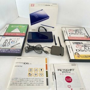 Nintendo DS Lite Enamel Navy USG-001 ソフト４点付き ニンテンドー DSトレーニング ☆ちょこオク☆80の画像1