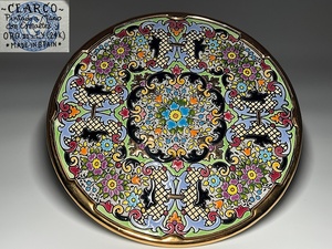 【瑞】スペイン製【CEARCO】絵皿/飾り皿/額皿 陶器　径：２８．６ｃｍ